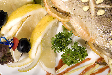 Image showing Baked fish  