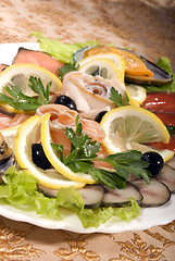 Image showing Dish with seafood     