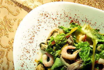 Image showing Salad made of seafood        