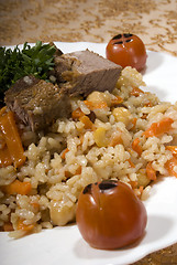 Image showing Pilaf with meat    