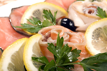 Image showing Dish with seafood     