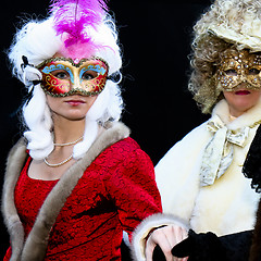 Image showing A masked woman