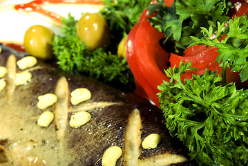 Image showing Baked fish 