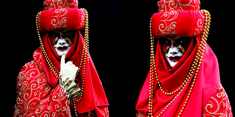 Image showing Two masked women