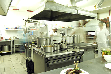 Image showing Kitchen with staff    