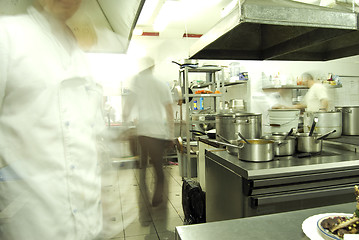Image showing Kitchen with staff    
