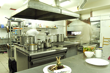 Image showing Kitchen with staff   