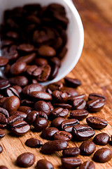 Image showing cup with coffee beans