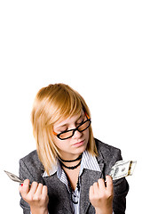 Image showing businesswoman with money