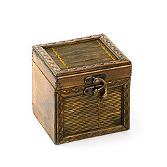 Image showing vintage wooden casket