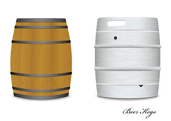 Image showing beer keg barrel pair