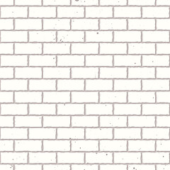 Image showing White seamless brick wall