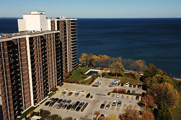 Image showing The view from a high rise.