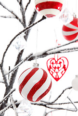 Image showing Christmas Decorations on a tree