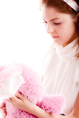 Image showing Girl with teddy bear