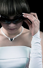 Image showing Bride in sunglasses