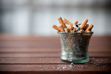Image showing ashtray full with butts