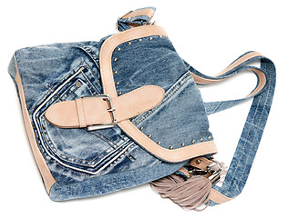 Image showing Feminine jeans bag