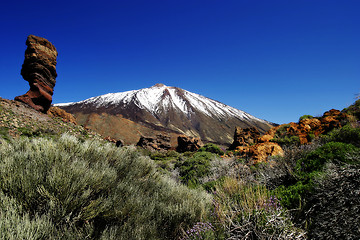 Image showing Snow Toppped Volcano