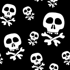 Image showing Abstract background with skulls
