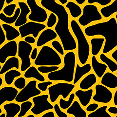 Image showing Abstract seamless background of yellow-black skin of animal