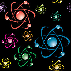 Image showing Abstract background with symbol of atom