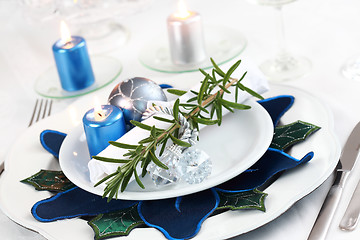 Image showing Place setting for Christmas