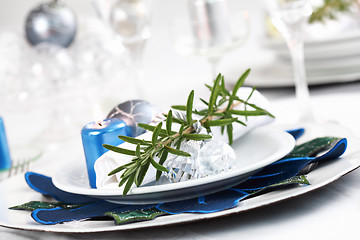 Image showing Place setting for Christmas