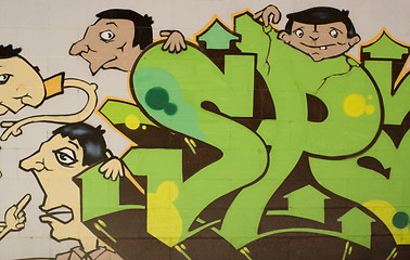 Image showing children graffiti