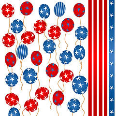 Image showing Stars and stripes balloons