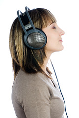 Image showing Woman listening music