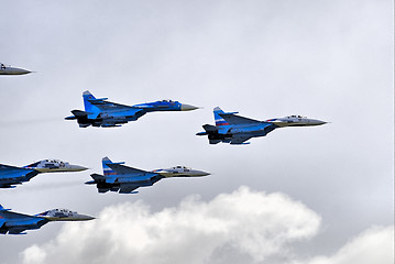 Image showing SU-27 in clouds