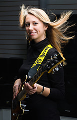Image showing Woman with guitar