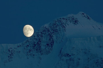 Image showing Moon over Belukha