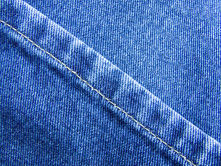 Image showing Blue jeans diagonal