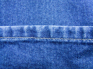 Image showing Blue jeans line