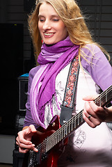 Image showing Woman with guitar