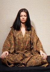 Image showing Meditative girl