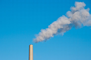 Image showing Chimney with smoke trail