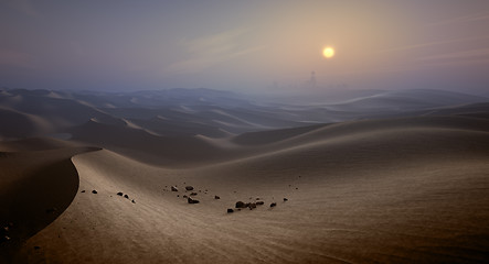 Image showing desert sunset