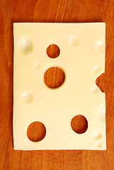 Image showing sliced swiss cheese 
