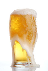 Image showing Glass of beer close-up 