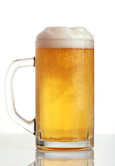 Image showing Glass of beer close-up 