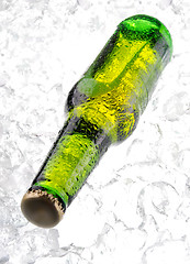 Image showing bottle of beer on ice