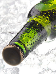 Image showing bottle of beer on ice