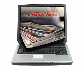 Image showing Breaking news-clipping path