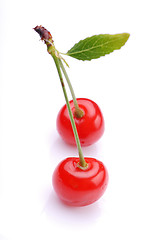 Image showing Two cherries 
