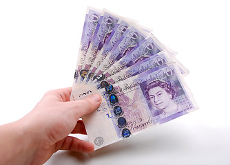 Image showing twenty pound notes 