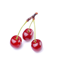 Image showing Three cherries