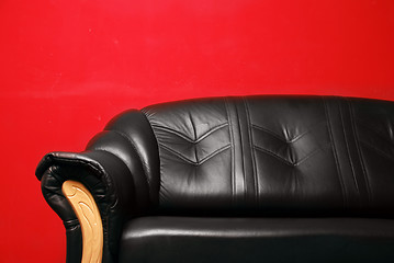 Image showing black sofa 